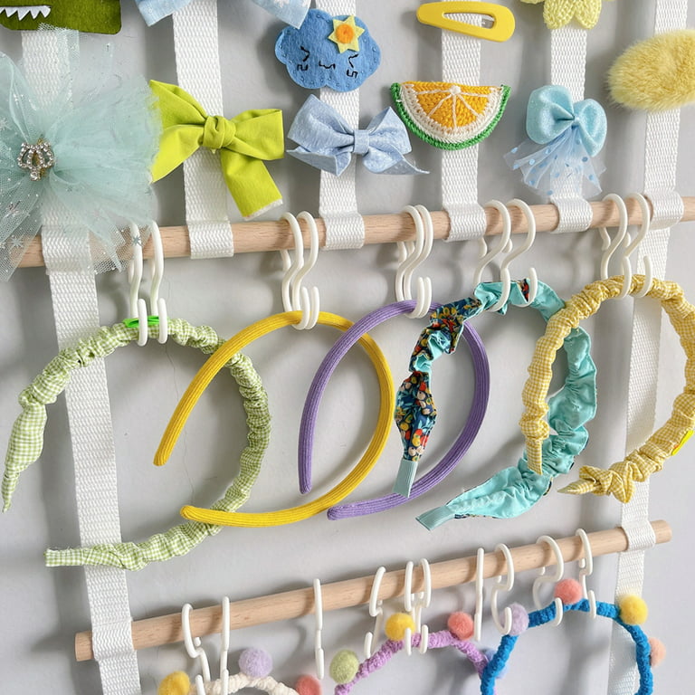 Kawaii Hair Accessory Organizer Wall Hanging Children's Hair Bands Clips  Head Rope Jewelry Box Display Stand Hanging Organizers