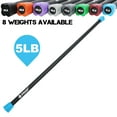thumbnail image 2 of PRISP Weighted Exercise Workout Bar - Total Body Weight Bar for Home Gym, Fitness, Yoga and Strength Training, 2 of 7