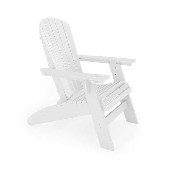 CoSoTower White Adirondack Chair – Sturdy HDPE Poly Lumber for Poolside, Patio, and Garden Relaxation
