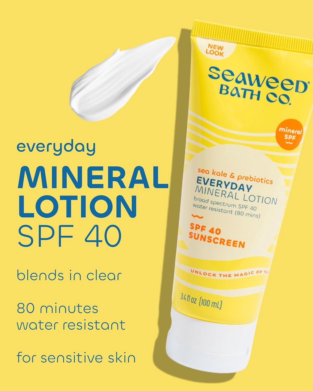 (Pack Of 4) Seaweed Bath Company Sunscreen Lotion SPF40 3.4 Fl Oz