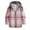 Pink, variant on Patlollav Men Casual Turndown Long Sleeve Button Closure Plaid Print Hooded Shirt