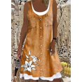 thumbnail image 1 of Women's A-Line Dress Sleeveless Spring Summer Casual Patchwork Print Knee Length Dress Fashion 3D Printing Denim Print DressM Gao Jinjia LED, 1 of 2