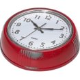 thumbnail image 4 of Retro Wall Clock 10 Inch Red Kitchen 50"s Vintage Design Round Silent Non Ticking Battery Operated Quality Quartz Clock, 4 of 5