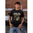 thumbnail image 5 of Flaming Floral Skull Loving Soul Men's Graphic T Shirt Tees Brisco Brands S, 5 of 6
