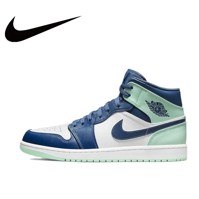 Zapatillas deportivas originales para hombre, recién llegadas, zapatillas deportivas AIR JORDAN 1 MID, zapatillas deportivas de moda transpirables