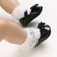 thumbnail image 3 of Yoyauz Baby Girl Mary Jane Shoes Anti Slip Rubber Sole Ballet Slippers Princess Dress Wedding Shoes Newborn Kids Shoes Toddler Shoes（0-12 Month）, 3 of 8