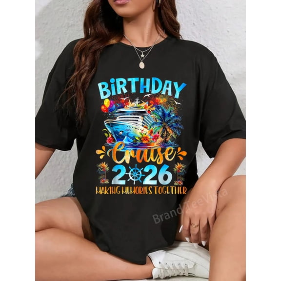 Birthday Cruise 2026 Making Memories Together Family Group T-Shirt