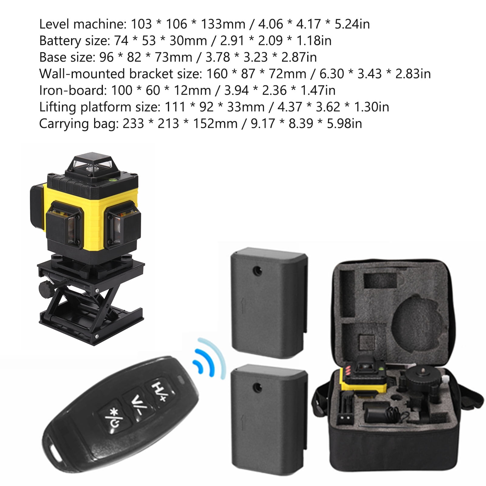 Machine Multifunctional 16 Lines Level Tool Vertical Horizontal Lines With 3 Self Leveling Function