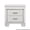 White, variant on White Finish 2 - Drawer Nightstand / Bedroom Nightstand with Faux Alligator and Chrome Pulls