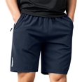 thumbnail image 2 of Male Summer Sport Shorts Quick Drying Shorts Reflective Marker Drawstring Loose Short Zipper Pocket Men Shorts, 2 of 4
