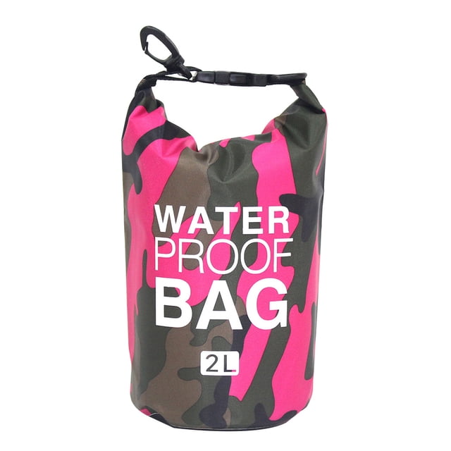 Sonducket Bolsa de natación impermeable de 15/20L/30L, de saco seco, colores de camuflaje, pesca, canotaje, kayak, almacenamiento, bolsa de Deportes acuáticos Camuflaje rojo rosa 11.5x28cm Sonducket OD1303-25B