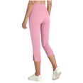 thumbnail image 6 of OGLCCG Tween Girls Capri Leggings with Slits Stretch Yoga Capris Pants High Waisted Gym Workout Cropped Tights with Pockets 5-15 Years, 6 of 8