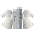 thumbnail image 1 of Creative Cute Ceramic Rabbit Bookends Book Stand 1 Pair, 1 of 12