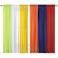 6 Piece Rainbow Sheer Window Panel Colorful Backdrop Bright Curtains