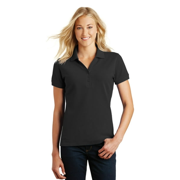Polo de piqué de algodón Eddie Bauer (EB101) Negro, L eddie bauer 1062534