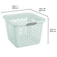 thumbnail image 3 of Sterilite Laundry Basket, 1.5 Bushel Plastic Hamper with Handles, Mint, 24 Pack, 3 of 7