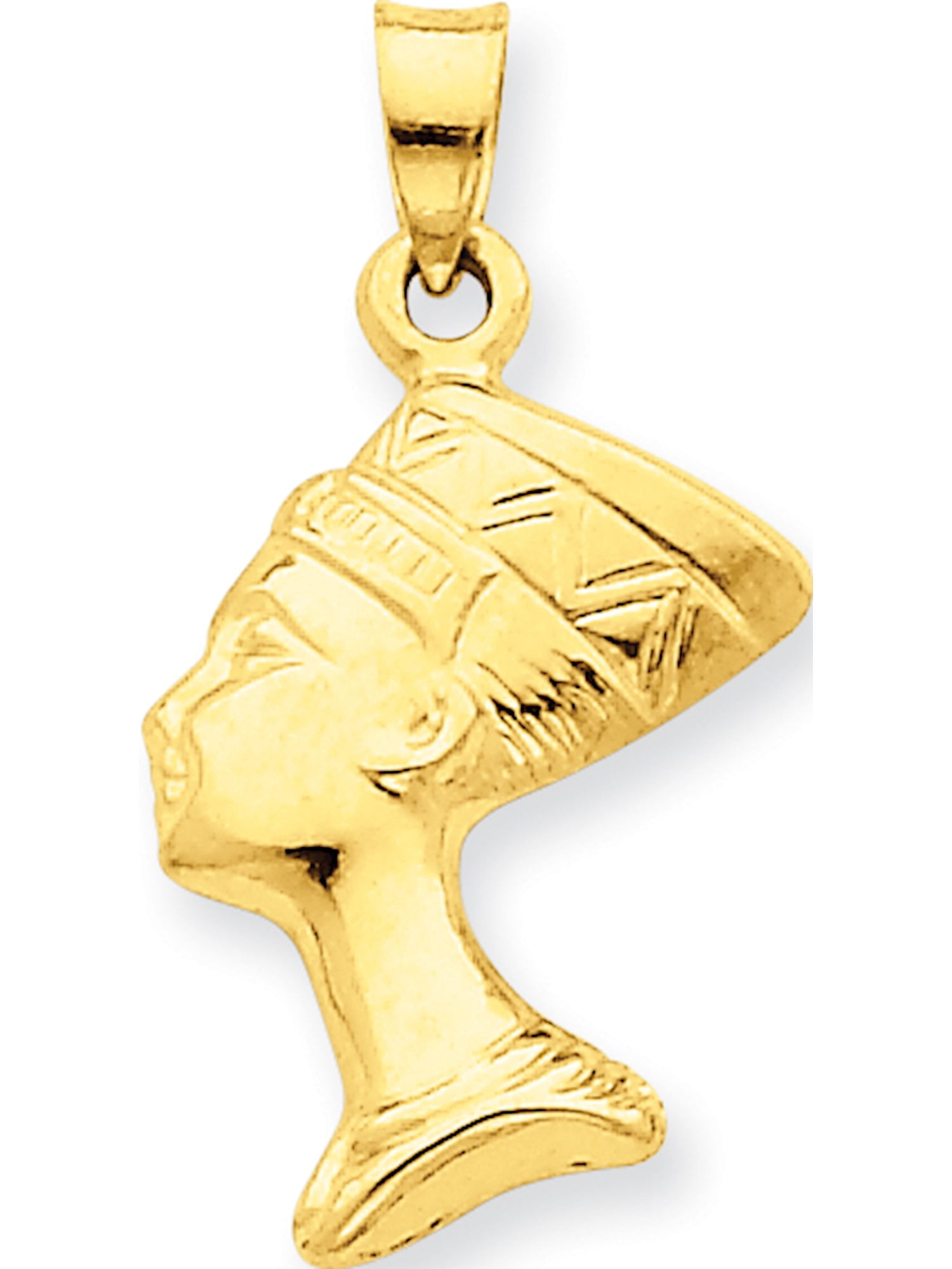 Pendants Travel and Transportation Charms 10K Yellow Gold Egyptian Nefertiti Head Charm Pendant