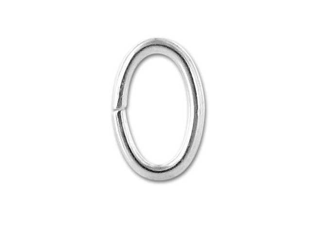 JOSF-104-5X4MM Silver Overlay Oval Open Jump Ring