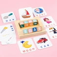 thumbnail image 3 of English Letter Matching Game Wooden Alphabet Blocks Board Learning Toy Spelling Reading Educational Activity For Kids 3 Years Plus, 3 of 9