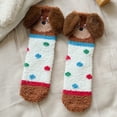 thumbnail image 4 of SwiftWear Womens 3 Pairs Super Soft Warm 3D Funny Animal Fuzzy Crew Winter Socks Cute Sausage Dog Socks for Home Sleeping, 4 of 7