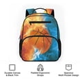 thumbnail image 6 of Aplkyhs Adorable Backpack Lightweight Casual School Bookbag for Kids 9-12 Water Resistant with Padded Straps for Daily Use Ice Fire Basketball, 6 of 7