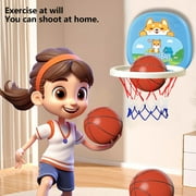 Chmadoxn Adjustable Indoor Hanging Basketball Hoop for Toddlers 1-3 Years - Baby Basketball Stand with Soft Foam Ball, Home Play Toy for Boys & Girls, Motor Skills Development & Early Sports Fun