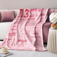 thumbnail image 2 of 13 Year Old Girl Gift Ideas 13th Birthday Decorations for Girls Happy Birthday Gifts for Teen Girls Daughter Sister Flannel Fleece Throw Blanket Back in 2011-60x50 Inch - Rose Gold, 2 of 5