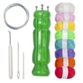 thumbnail image 2 of Abbracc Knit Spool Loom Set DIY Braider Tool with Pull Needle Crochet Hook Hand Knitting Green 8 color, 2 of 9