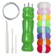 thumbnail image 2 of Kit de telar de punto DIY con gancho de crochet, herramienta de tejer, mini máquina de tejer Verde 8 colores, 2 of 9