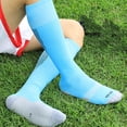 thumbnail image 5 of Purcolt Boys and Girls 1-Pair Sport Soccer Socks Stretchy Comfort Arch Support Knee Length High Towel Bottom Long Tube Football Socks Athletic Team Socks for 7-13 Years, 5 of 7