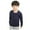 Dark Blue, variant on Unisex Kids Solid Cotton Thin Sweatshirt T-Shirt Toddler Baby Crewneck Long Sleeve Tshirts Tops Blouse
