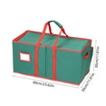 thumbnail image 3 of Holiday Cheer Premium Christmas Ornament Storage – Christmas Storage Container with Dividers Perfect for Holiday Decorations– Fits 128 Holiday Ornaments – Tear (Green), 3 of 6