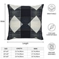 thumbnail image 2 of Multi-Size Linen Sofa Pillow Cover Invisible Zipper Open And Close Strong Use For Sofa Chair Garden Sofa Car Argyle Plaid Dimgray_95746_2 20"X20", 2 of 8