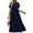 A-Navy Blue, variant on UVN Long Dresses for Women Summer Short Sleeve Casual Crewneck Maxi Dress with Pockets