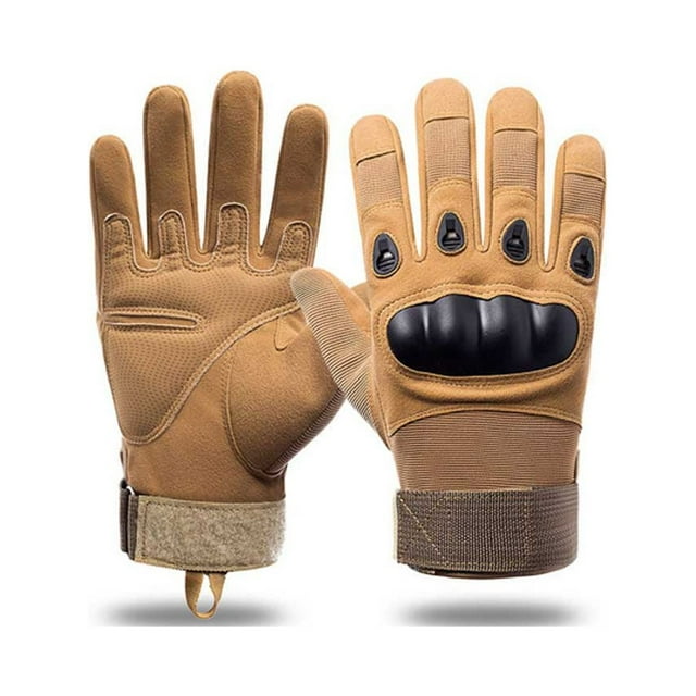 1 Pair Glove Practicing Breathable Adjustable Mitts Cycling Hands Protection Gloves Outdoor Hiking Hunting Backpacking Sand Color L