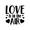 BLACK, variant on Vinyl Wall Art Decal - Love Is In The Air - 22.5" x 22" - Trendy Cute Artistic Heart Shape Design For Home Storefront Coffee Shop Valentine's Day Couples Decor Sticker