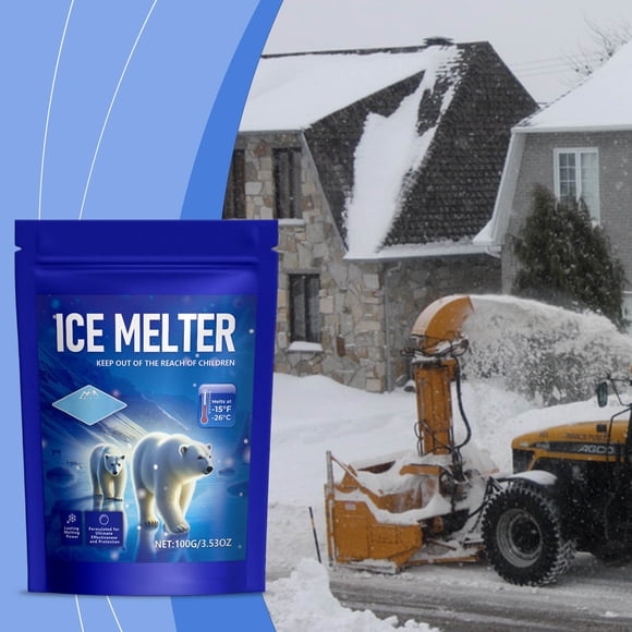 Cagogo under $5 Pet Safe Ice Melt, Pet Safe Ice Melt Granules, Snow Melting Salt for Driveways Walkways, 100g Fast Acting Deicer, Concrete Safe Ice Remover, Winter Snow Ice Control