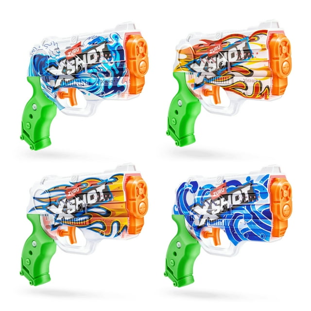 X-Shot Water Fast-Fill Skins Nano Water Blaster (4-pack)