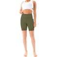 thumbnail image 4 of Pantalones cortos de yoga de malla de talle alto para mujer con bolsillos profundos Pantalones cortos de motociclista de entrenamiento para mujer Adepaton  LRWJ642-18, 4 of 6