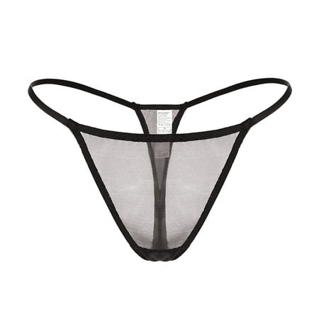 Sehao Thongs For Women   Lace Thongs Low Rise Panty Soft Breathable Briefs Home Sleep Panties Black 2XL