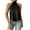 Black, variant on Womens Neck Satin Tank Tops Backless Sleeveless Crop Tank Top Black S