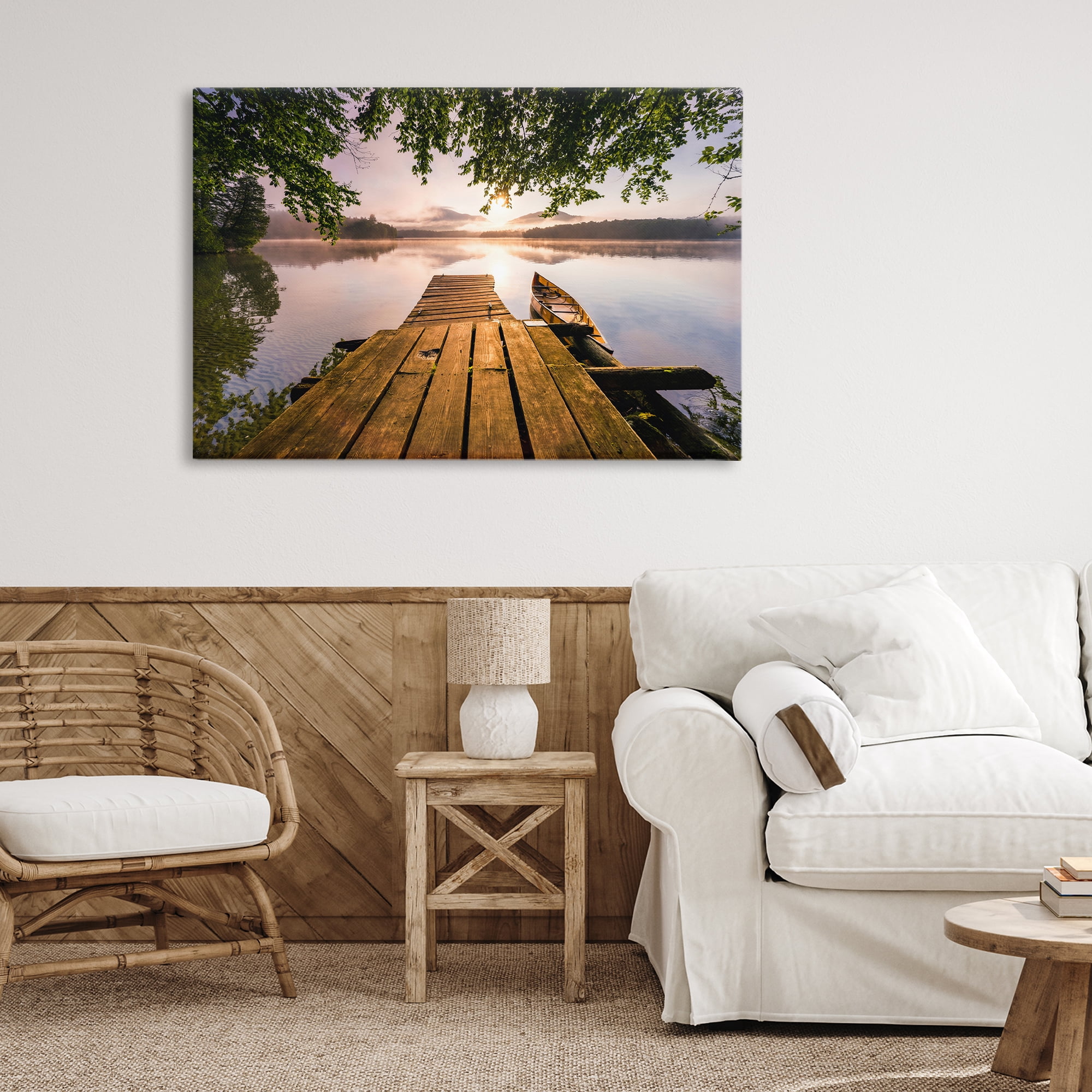 Stupell Industries Misty Morning Light on Lake Canvas Wall Art, design by Jonathan Zaharek