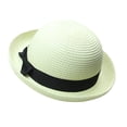 thumbnail image 2 of Ksopiavobs Mens Hats Sun Hat, White Fashion Women Bowler Hat Women Summer Sun Hats Straw Beach Hat Woven Straw Hat for Outdoor Activities, Party, Beach Mens Hat, 2 of 4