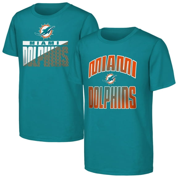 Youth Outerstuff  Aqua Miami Dolphins Never Quit 2-Pack T-Shirt Set