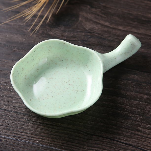 Mini tazón para salsa y aderezo de ensalada con asa | Contenedor portátil para condimentos, kétchup, aceite y vinagre | Plato pequeño de plástico para salsas