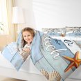 thumbnail image 4 of Manfei Starfish Sealife Bedding Twin Comforter Set, Rustic Farmhouse Down Comforter, Wooden Plank Reversible Duvet Insert, Ultra Soft Room Decorative, 2pcs, 4 of 8