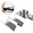 thumbnail image 3 of Vallaes Stainless Steel Pancake Rack with Sauce Cup Family Kitchen Tool, 3 of 4