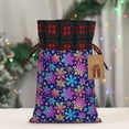 thumbnail image 5 of Rocae Rainbow Snowflakes Print Christmas Drawstring Linen Gift Bag with Drawstrings Treat Bag Goody Present Bags for Christmas Party Favor, 5 of 8