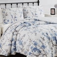 thumbnail image 3 of Cannon Kasumi Floral White and Blue Polyester 2-Piece Twin XL Comforter Set, floral themed, for Men and Women, OEKO-TEX Certified Confidence, 3 of 7