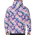 thumbnail image 7 of Lsque graffiti style Skull flower Pattern Casual Men's Hoodie,Hooded Sweatshirt with Kangaroo Pocket,Pullover Hoodie-XX-Large, 7 of 7